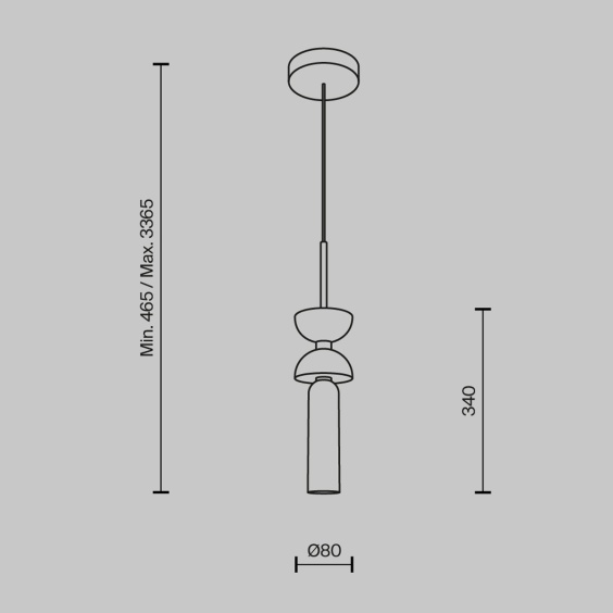 Maytoni Kyoto H.34 cm Pendelleuchte - Agof Store