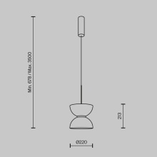 Maytoni Kyoto H.21 cm pendant lamp - Agof Store