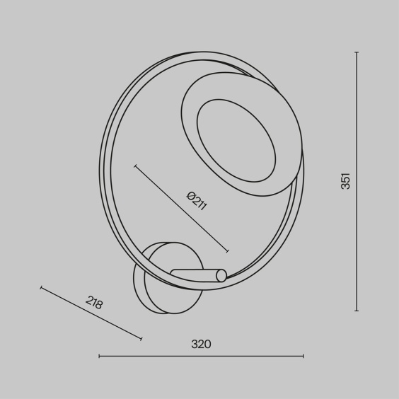 Maytoni Lunare wall lamp - Agof Store