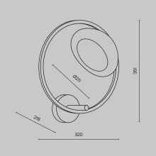 Maytoni Lunare wall lamp - Agof Store