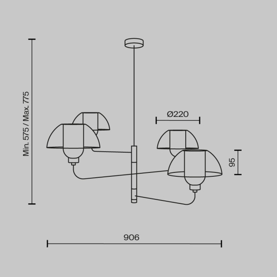 Memory Ø 90 cm Lampada a sospensione Maytoni - Agof Store