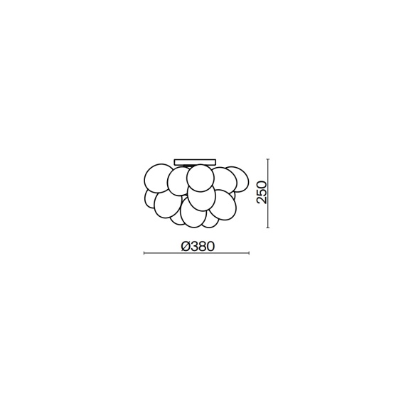 Maytoni Balbo Ø 38 cm wall ceiling lamp - Agof Store