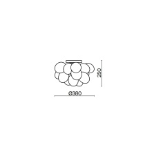 Maytoni Balbo Ø 38 cm wall ceiling lamp - Agof Store