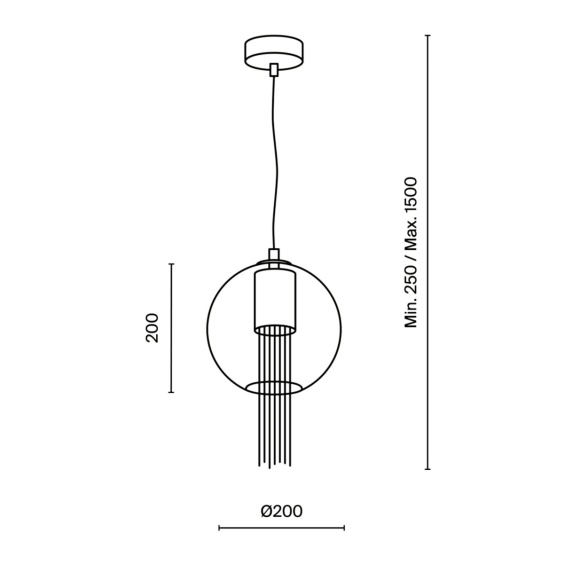 Flusso Ø 20 cm Lampada a sospensione Maytoni - Agof Store