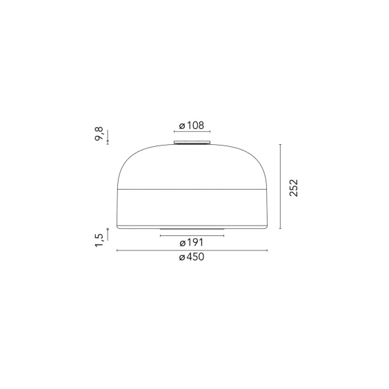 Flos Bellhop Glass C2 Deckenleuchte - Agof Store
