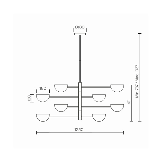 Mollis Ø 125 cm Lampada a sospensione Maytoni - Agof Store