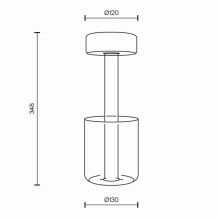AI Collaboration Vase Lampada ricaricabile da tavolo Maytoni - Agof Store