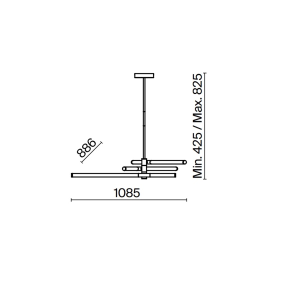 Axis L.108 cm Lampada a sospensione Maytoni - Agof Store