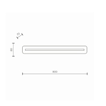 Albatre L.80 cm Lampada da parete Maytoni - Agof Store