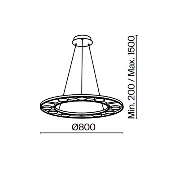 Fad Ø 80 cm Lampada a sospensione Maytoni - Agof Store