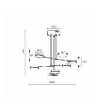 Maytoni Fad 6 wall ceiling lamp - Agof Store