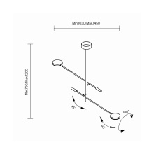 Fad 2 Arms Lampada da soffitto Maytoni - Agof Store