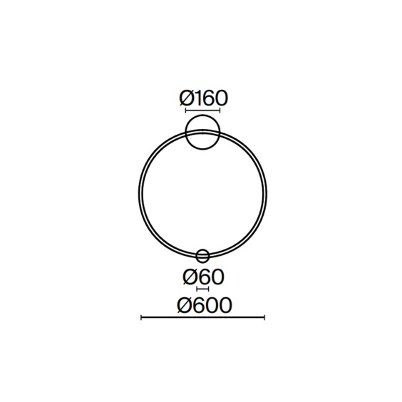 Halo Circular Ø 60 cm Lampada da parete Maytoni - Agof Store