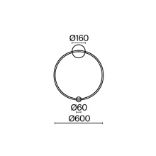 Halo Circular Ø 60 cm Lampada da parete Maytoni - Agof Store