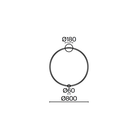Maytoni Halo Circular Ø 80 cm Wandleuchte - Agof Store