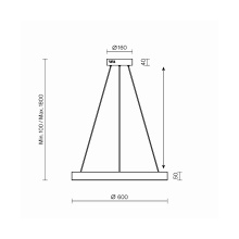 Saturno Ø 60 cm Lampada a sospensione Maytoni - Agof Store