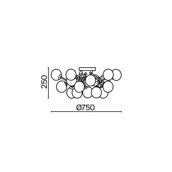 Dallas Ø 75 cm Lampada da soffitto Maytoni - Agof Store
