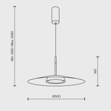 Maytoni EI Ø 50 cm pendant lamp - Agof Store