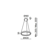 Rim Ø 40 cm Lampada a sospensione Maytoni - Agof Store