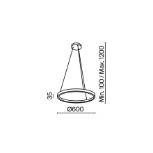 Rim Ø 60 cm Lampada a sospensione Maytoni - Agof Store