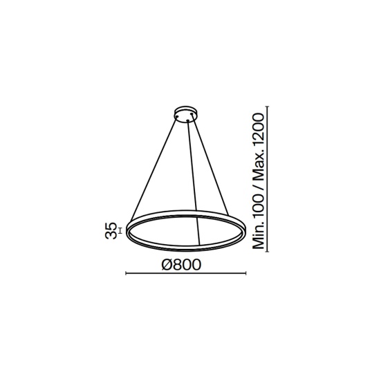 Rim Ø 80 cm Lampada a sospensione Maytoni - Agof Store