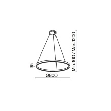 Maytoni Rim Ø 80 cm pendant lamp - Agof Store