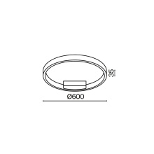 Rim Ø 60 cm Lampada da soffitto Maytoni - Agof Store