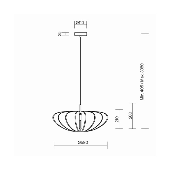Cambio Ø 58 cm Lampada a sospensione Maytoni - Agof Store