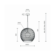 Cane Ø 40 cm Lampada a sospensione Maytoni - Agof Store