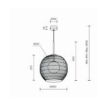 Cane Ø 30 cm Lampada a sospensione Maytoni - Agof Store