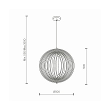 Maytoni Roots Ø 50 cm pendant lamp - Agof Store