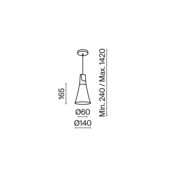 Bicones Ø 14 cm Lampada a sospensione Maytoni - Agof Store