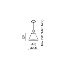 Maytoni Bicones Ø 22 cm pendant lamp - Agof Store