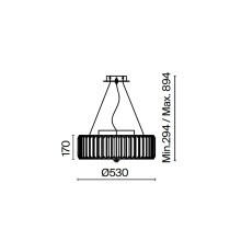 Maytoni Recinto Ø 53 cm pendant lamp - Agof Store