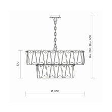 Puntes Ø 68 cm Lampada a sospensione Maytoni - Agof Store