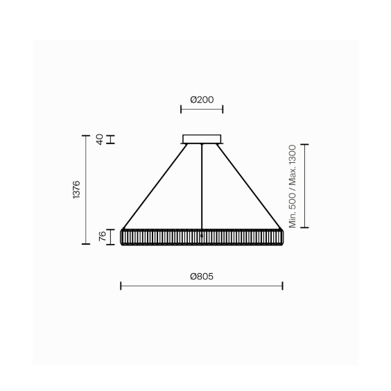 Krone Ø 80 cm Lampada a sospensione Maytoni - Agof Store