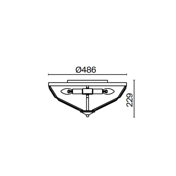 Facet Ø 48 cm Lampada da soffitto Maytoni - Agof Store