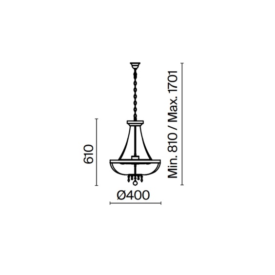 Bella Ø 50 cm Lampada a sospensione Maytoni - Agof Store
