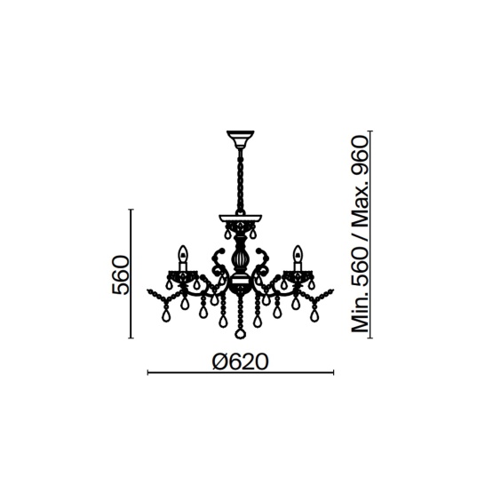 Sevilla Ø 62 cm Lampada a sospensione Maytoni - Agof Store