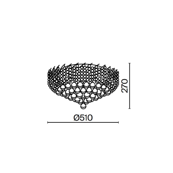 Karolina Ø 51 cm Lampada da soffitto Maytoni - Agof Store