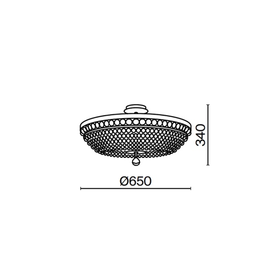 Ottilia Ø 65 cm Lampada da soffitto Maytoni - Agof Store
