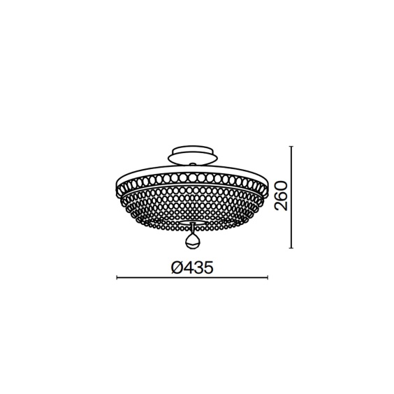 Ottilia Ø 43 cm Lampada da soffitto Maytoni - Agof Store