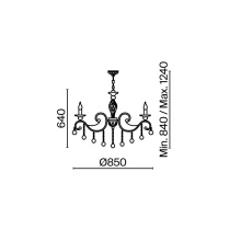 Maytoni Grace Metal Ø 85 cm pendant lamp - Agof Store