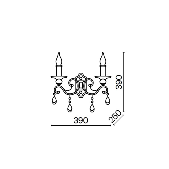 Maytoni Grace Metal 2 Wandleuchte - Agof Store