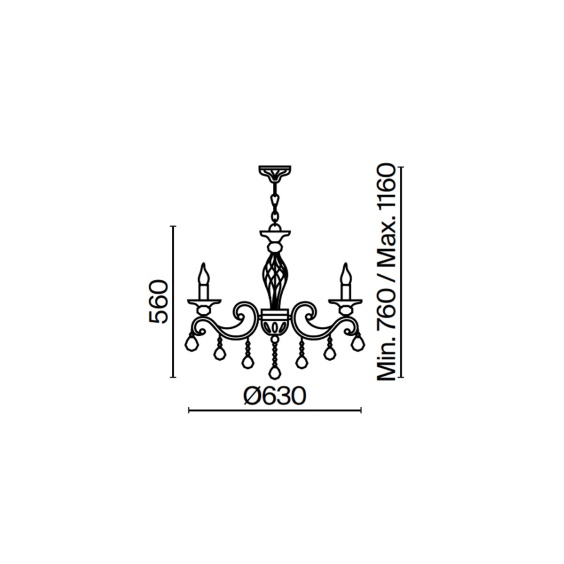 Maytoni Grace Metal Ø 63 cm pendant lamp - Agof Store