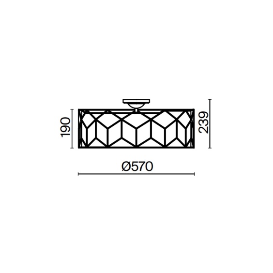 Messina Ø 57 cm Lampada da soffitto Maytoni - Agof Store
