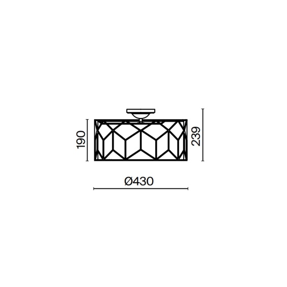 Maytoni Messina Ø 43 cm wall ceiling lamp - Agof Store