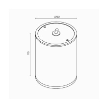 Maytoni Bar Ø 9 cm outdoor ceiling lamp - Agof Store