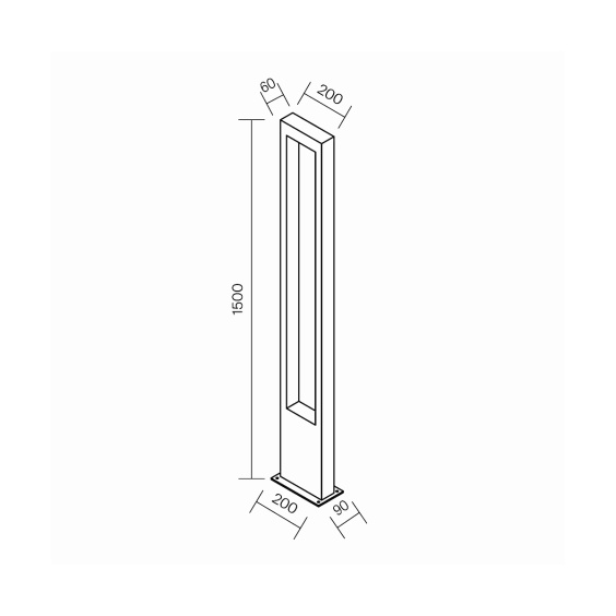 Maytoni Bonn H.150 cm outdoor floor lamp - Agof Store