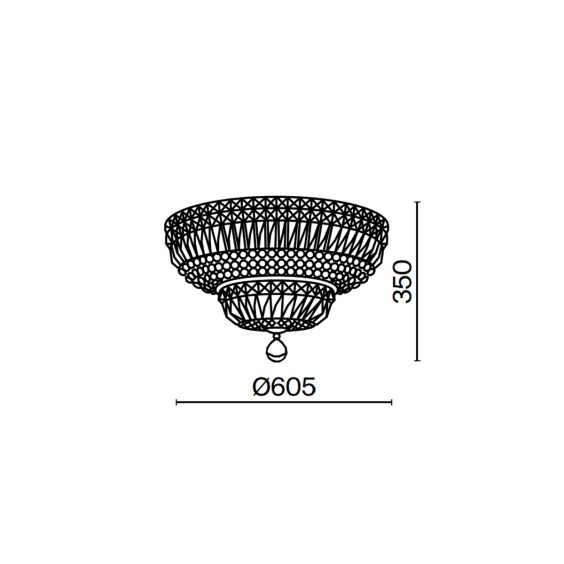 Maytoni Basfor Ø 60 cm wall ceiling lamp - Agof Store